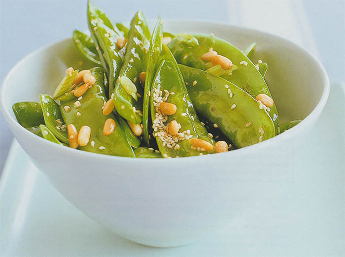 Pois gourmands aux graines de sésame